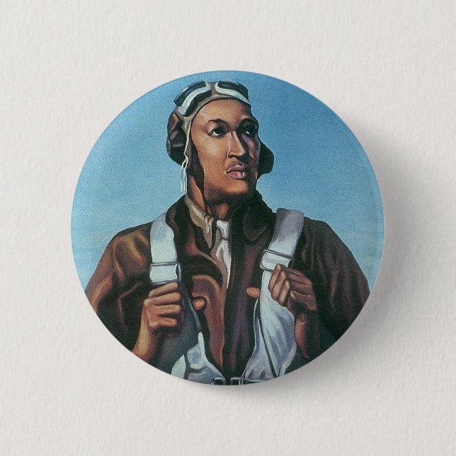 Macaron Rond 5 Cm Gardez-nous en vol ~ Tuskeege Airman (Devant)