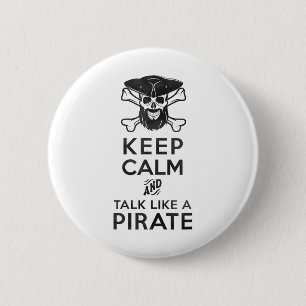 Macaron Rond 5 Cm Gardez votre calme et parlez comme un pirate Clic