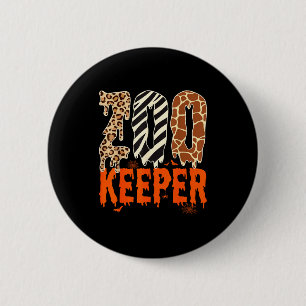 Macaron Rond 5 Cm Gardien de zoo Costume drôle d'Halloween Animalier