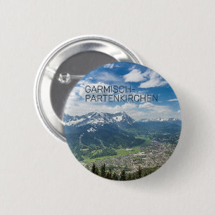Macaron Rond 5 Cm Garmisch-Partenkirchen Bavaria Alpes Panorama Cade