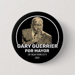 Macaron Rond 5 Cm Gary Guerrier pour le maire de New York 2021