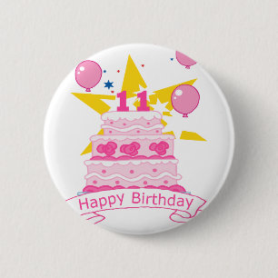 Macaron Rond 5 Cm Gâteau d'anniversaire de 11 ans