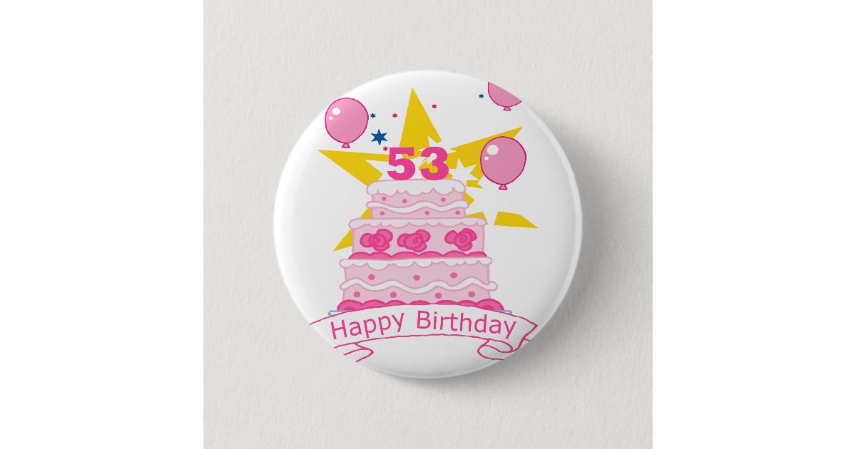 Macaron Rond 5 Cm Gateau D Anniversaire De 53 Ans Zazzle Ca