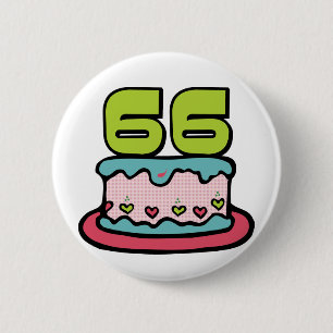 Macaron Rond 5 Cm Gâteau d'anniversaire de 66 ans