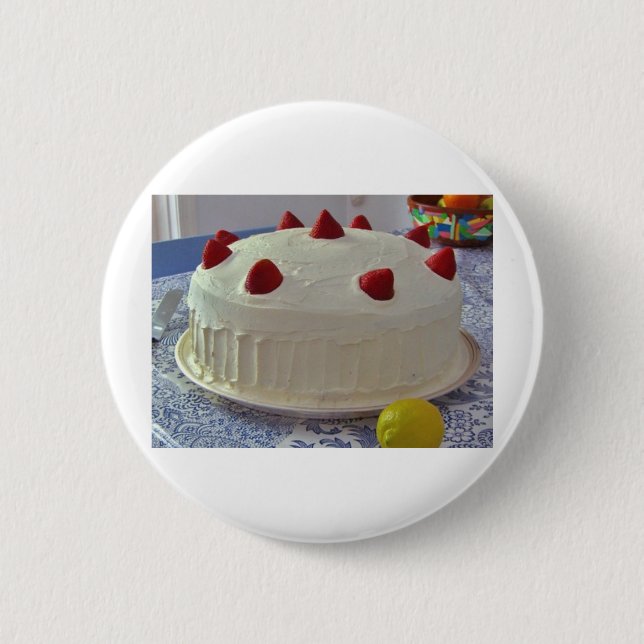 Macaron Rond 5 Cm Gâteau de fraise (Devant)