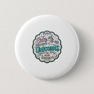 Macaron Rond 5 Cm Gâteau de Licorne Confettis Licornes POD Prêt POD