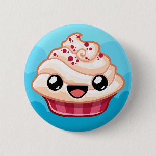 Macaron Rond 5 Cm Gâteau rouge/blanc - Happy Jump