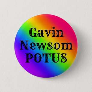 Macaron Rond 5 Cm Gavin Newsom POTUS