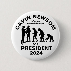 Macaron Rond 5 Cm Gavin Newsom pour Président 2024