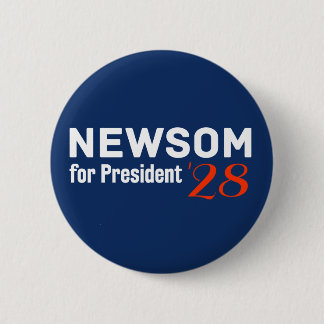 Macaron Rond 5 Cm Gavin Newsom pour Président 2028 bouton