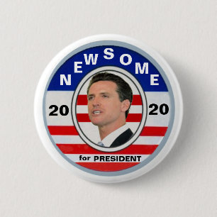 Macaron Rond 5 Cm Gavin Newsome pour le président 2020