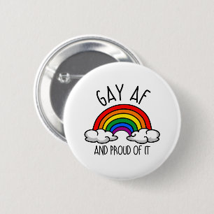 Macaron Rond 5 Cm GAY AF et fier de lui