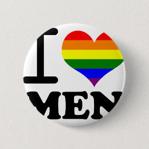 Macaron Rond 5 Cm Gay pride - amour d'I mon compagnon