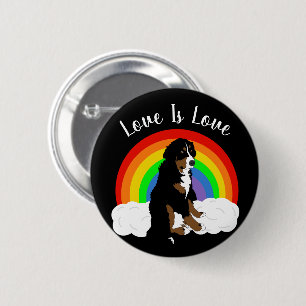 Macaron Rond 5 Cm Gay pride Bernese Mountain Dog sur mesure
