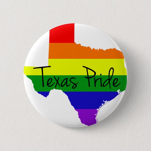 Macaron Rond 5 Cm Gay pride du Texas (Devant)