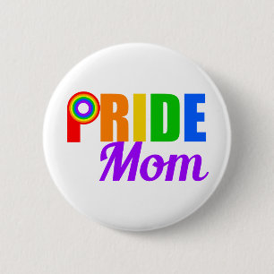 Macaron Rond 5 Cm Gay Pride Mom Rainbow