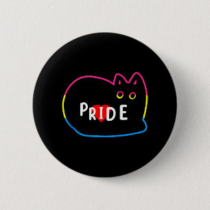 Macaron Rond 5 Cm Gay pride transexuel Rainbow Cat Kitten Lover LGBT