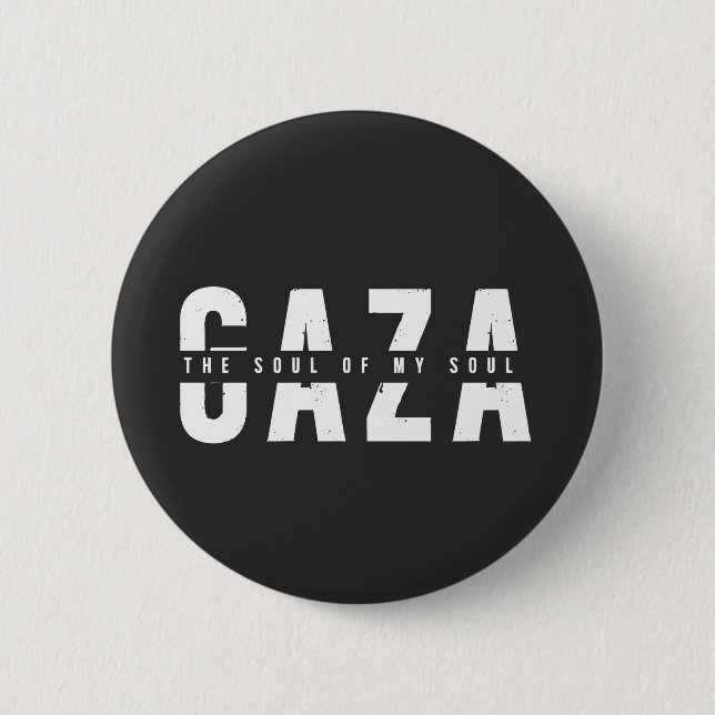 Macaron Rond 5 Cm GAZA L'âme de mon âme (Devant)