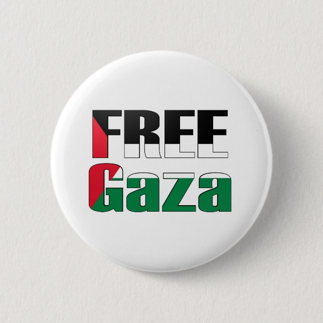 Macaron Rond 5 Cm Gaza libre (Devant)