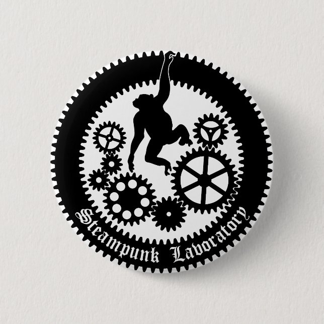 Macaron Rond 5 Cm gear monkey 2 (Devant)