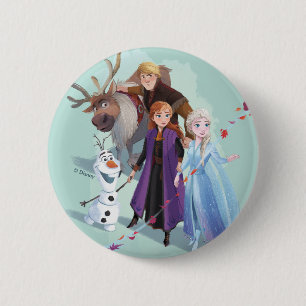 Macaron Rond 5 Cm Gelée 2 : Anna, Elsa et ses amis Modifier