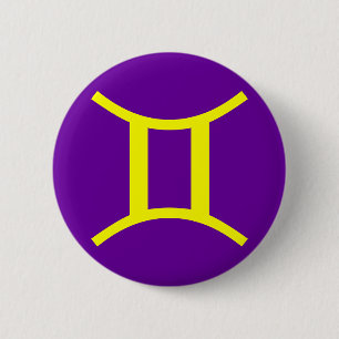 MACARON ROND 5 CM GÉMEAUX, SIGNE ZODIACAL