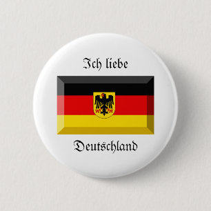 Macaron Rond 5 Cm Gemme de drapeau du Deutschland
