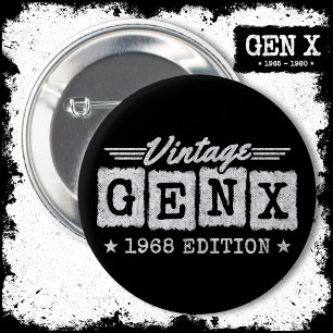 Macaron Rond 5 Cm Gen X Generation Gen Xer Né 1968 Gen X Anniversair