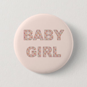 Macaron Rond 5 Cm Gender Reveal Baby Girl Team