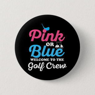 Macaron Rond 5 Cm Gender Reveillez Golf pour une famille de golf
