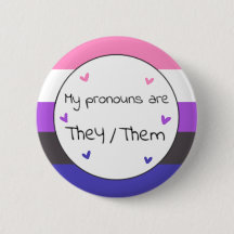 Genderfluide Eux/Eux Pronoun Pin