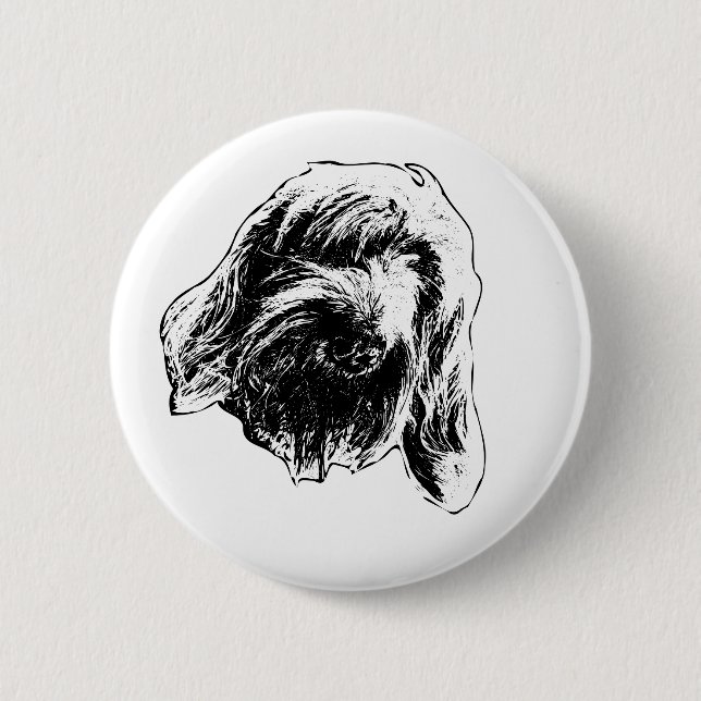 Macaron Rond 5 Cm Gentle Spinone Mood (Devant)