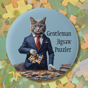 Macaron Rond 5 Cm Gentleman Jigsaw puzzler jeux de puzzle