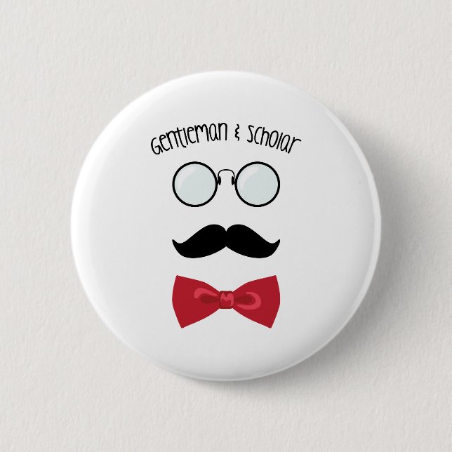 Macaron Rond 5 Cm Gentleman & Scholar (Devant)