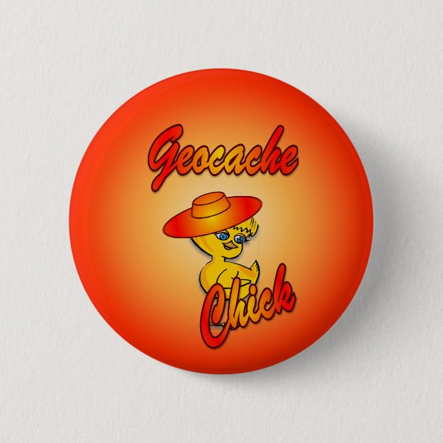 Macaron Rond 5 Cm Geocache Chick #5 (Devant)
