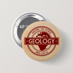 Macaron Rond 5 Cm Géologie - Façonner le Logo Mondial (Europe)