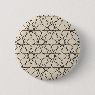 Macaron Rond 5 Cm Géométrie d'étoile quintuple encre de sable Bouton