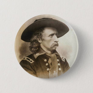 Macaron Rond 5 Cm George Armstrong Custer circa des 1860s