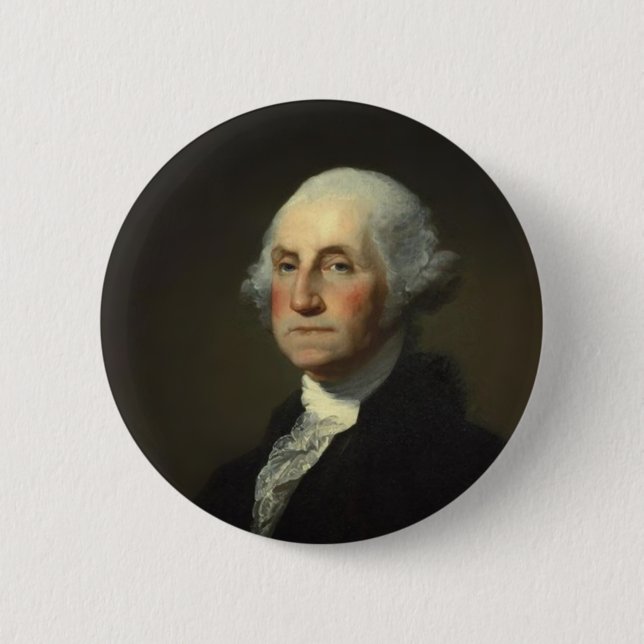 Macaron Rond 5 Cm George Washington (Devant)