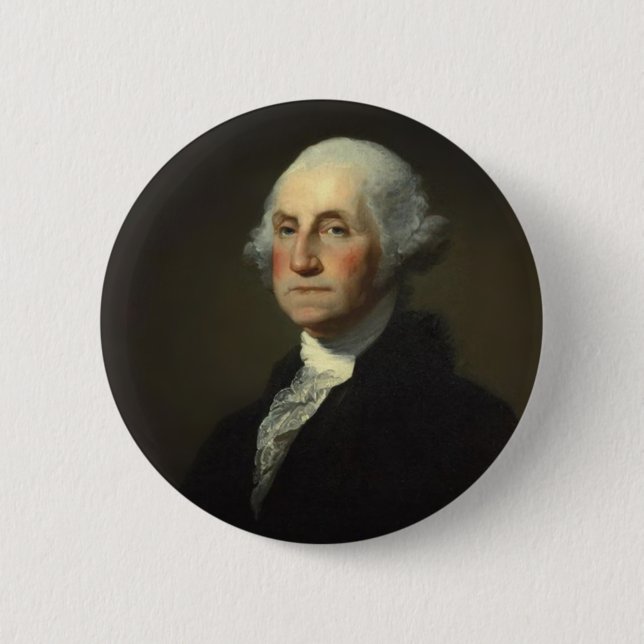 Macaron Rond 5 Cm George Washington (Devant)