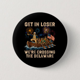 Macaron Rond 5 Cm George Washington Entre En Traversant Le Delaware