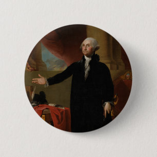 Macaron Rond 5 Cm George Washington - Gilbert Stuart (1797)