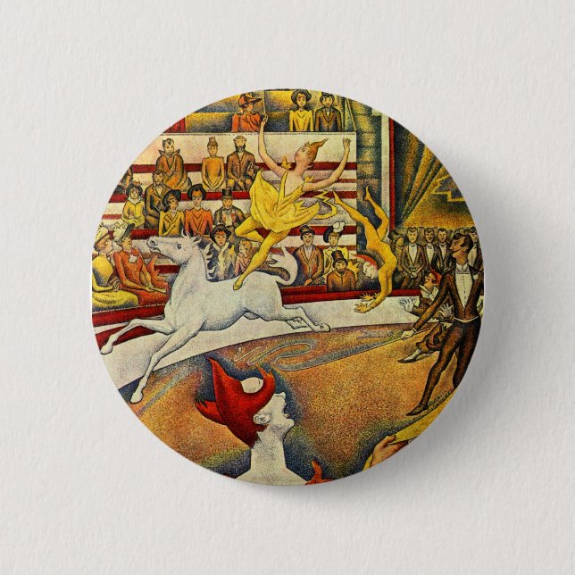 Macaron Rond 5 Cm Georges Seurat - Der Zirkus - cirque (Devant)