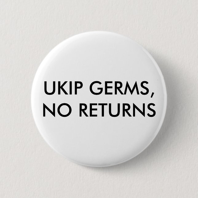 Macaron Rond 5 Cm Germes d'UKIP, aucun Pin de retours (Devant)