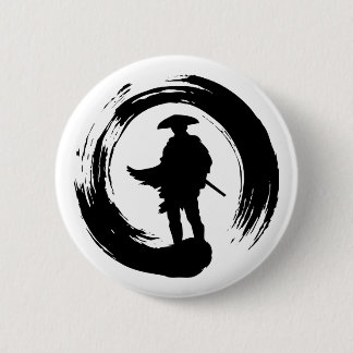 MACARON ROND 5 CM GHOST DE TSUSHIMA NINJA POSE LOGO