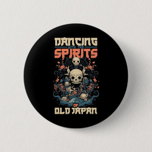 Macaron Rond 5 Cm Ghost Demon Danser Avec L'Esprit Du Vieux Japon Yo