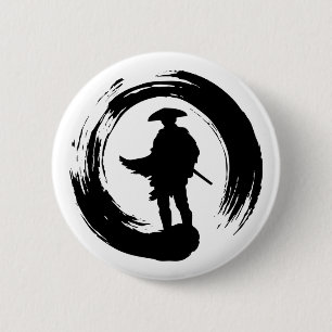 MACARON ROND 5 CM GHOST OF TSUSHIMA NINJA POSE LOGO
