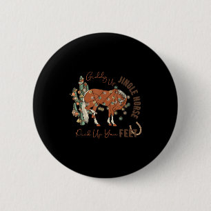 Macaron Rond 5 Cm Giddy Up Jingle Horse Ck Up Vos Pieds Western Chri