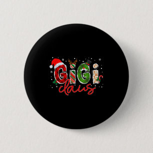 Macaron Rond 5 Cm Gigi Claus Père Noël Famille assortie Noël P