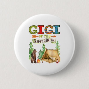 Macaron Rond 5 Cm Gigi du Happy Camper Premier Anniversaire Camng